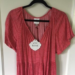 Knox Rose Red Polka Dot Dress- Medium